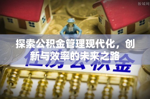 天津探索公积金管理现代化，创新与效率的未来之路