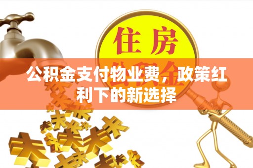 天津公积金支付物业费，政策红利下的新选择