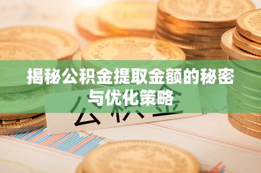 天津揭秘公积金提取金额的秘密与优化策略